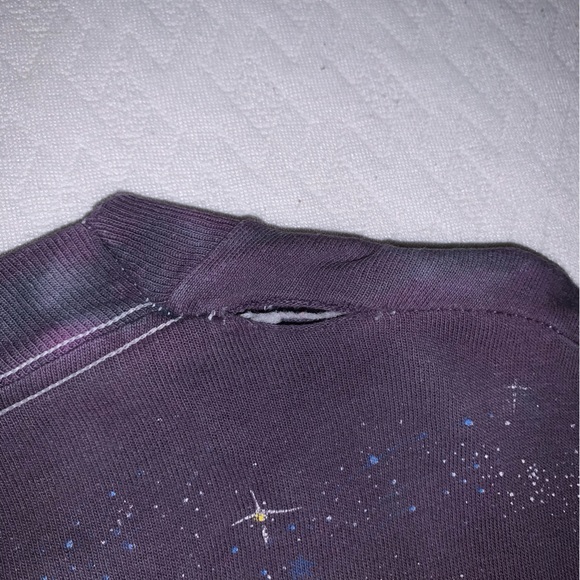 Vintage Fruit of the Loom Single Stitched Space Tie Dye T-Shirt Sz L - Picture 5 of 6